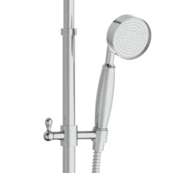 Arezzo Chrome Rigid Riser Kit With Shower Head, Handshower & Diverter