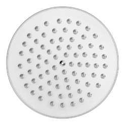 Arezzo Chrome Rigid Riser Kit With 195mm Round Overhead Drench Shower Head