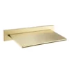 Arezzo Brushed Brass Slimline Waterfall Wall Mounted Bath Spout