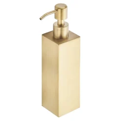 Arezzo Freestanding Square Soap Dispenser Brushed Brass -Victorian Plumbing Shop azsq2bbf l3