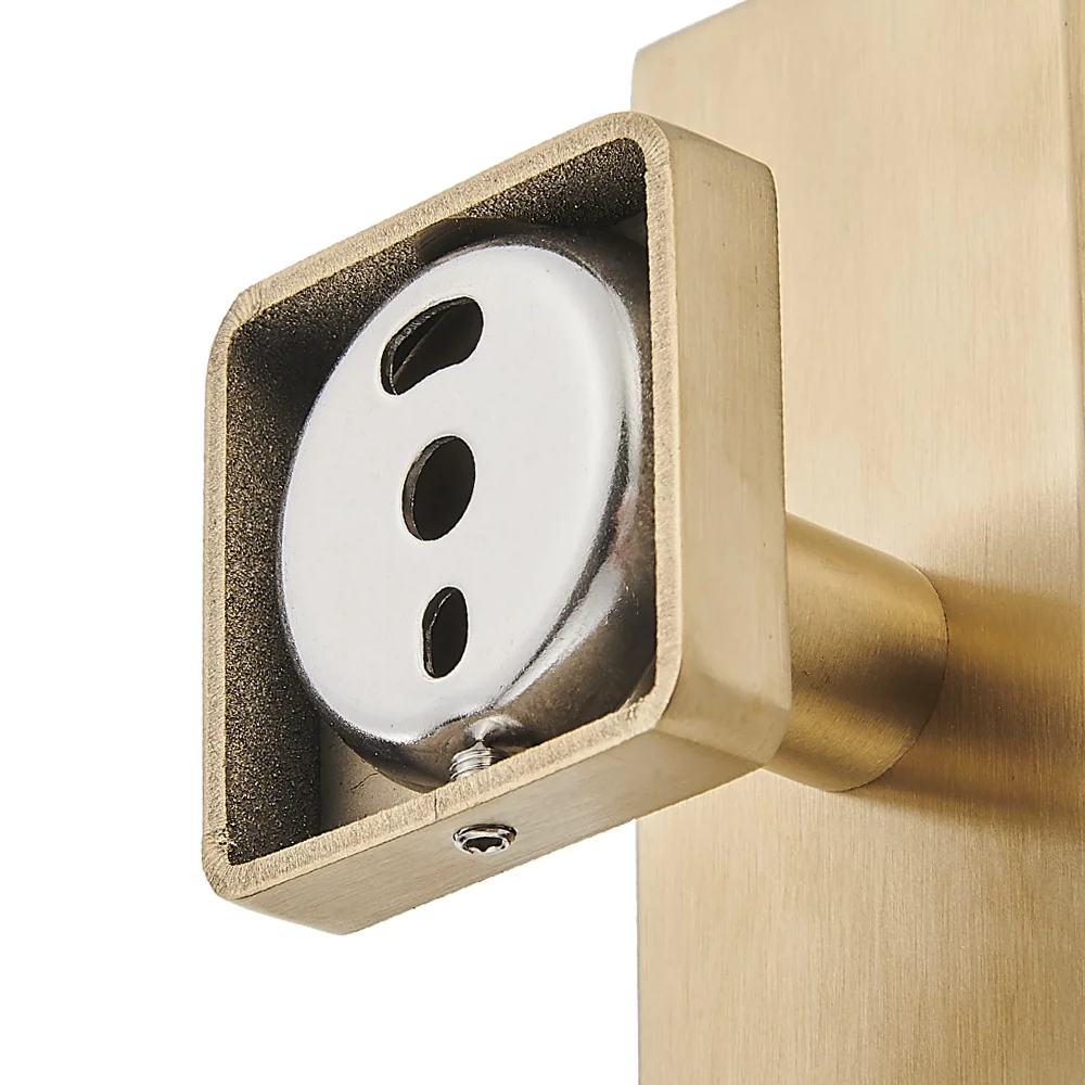 Arezzo Brushed Brass Square Wall Mounted Soap Dispenser 3 Arezzo Brushed Brass Square Wall Mounted Soap Dispenser - Image 3