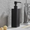 Arezzo Freestanding Square Soap Dispenser Matt Black -Victorian Plumbing Shop azsq2mbf d2