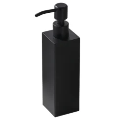 Arezzo Freestanding Square Soap Dispenser Matt Black -Victorian Plumbing Shop azsq2mbf l