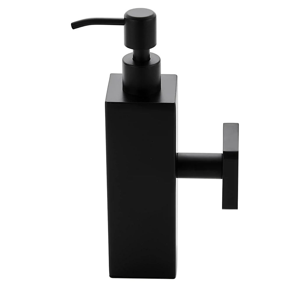 Arezzo Matt Black Square Wall Mounted Soap Dispenser 6 Arezzo Matt Black Square Wall Mounted Soap Dispenser - Image 6