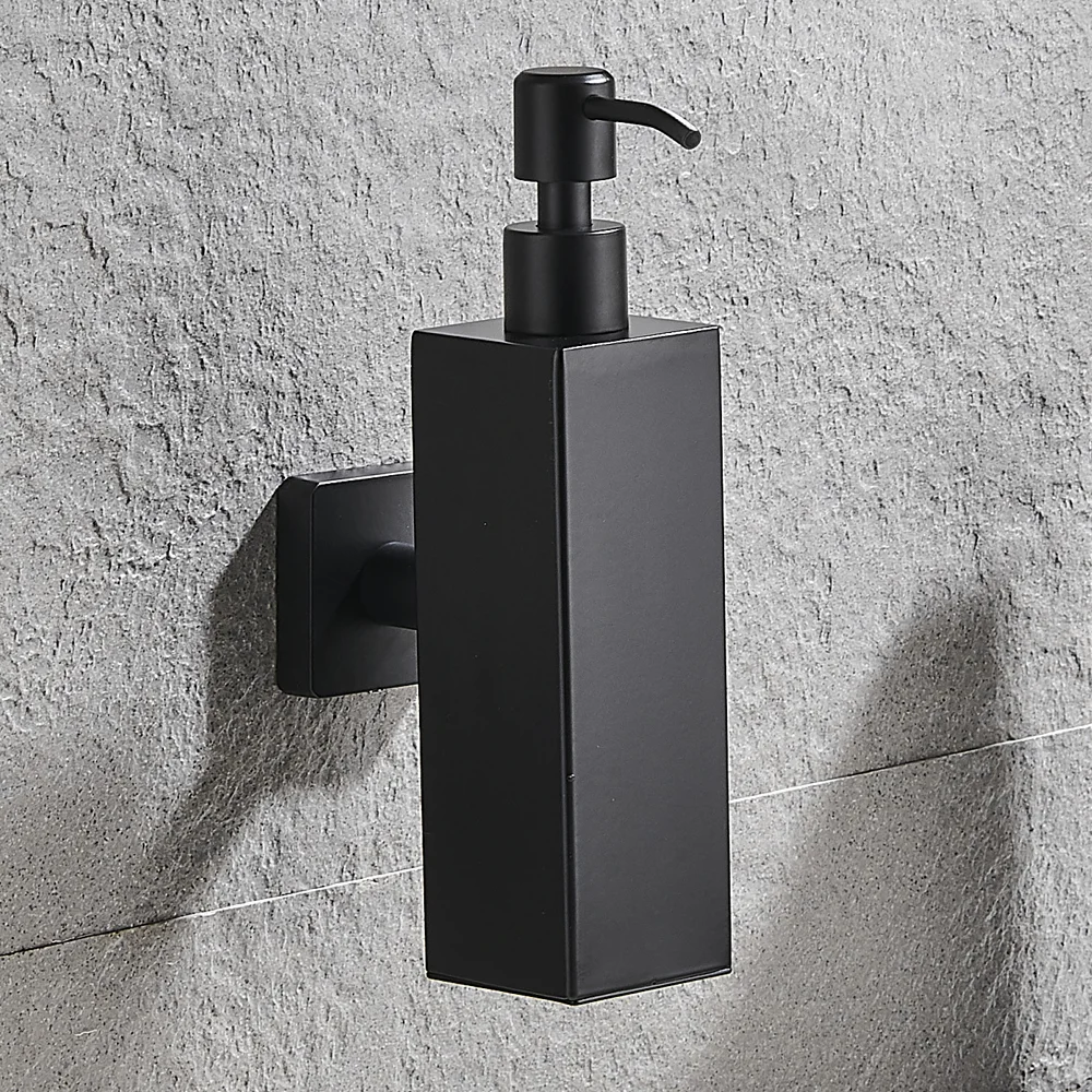 Arezzo Matt Black Square Wall Mounted Soap Dispenser 7 Arezzo Matt Black Square Wall Mounted Soap Dispenser - Image 7