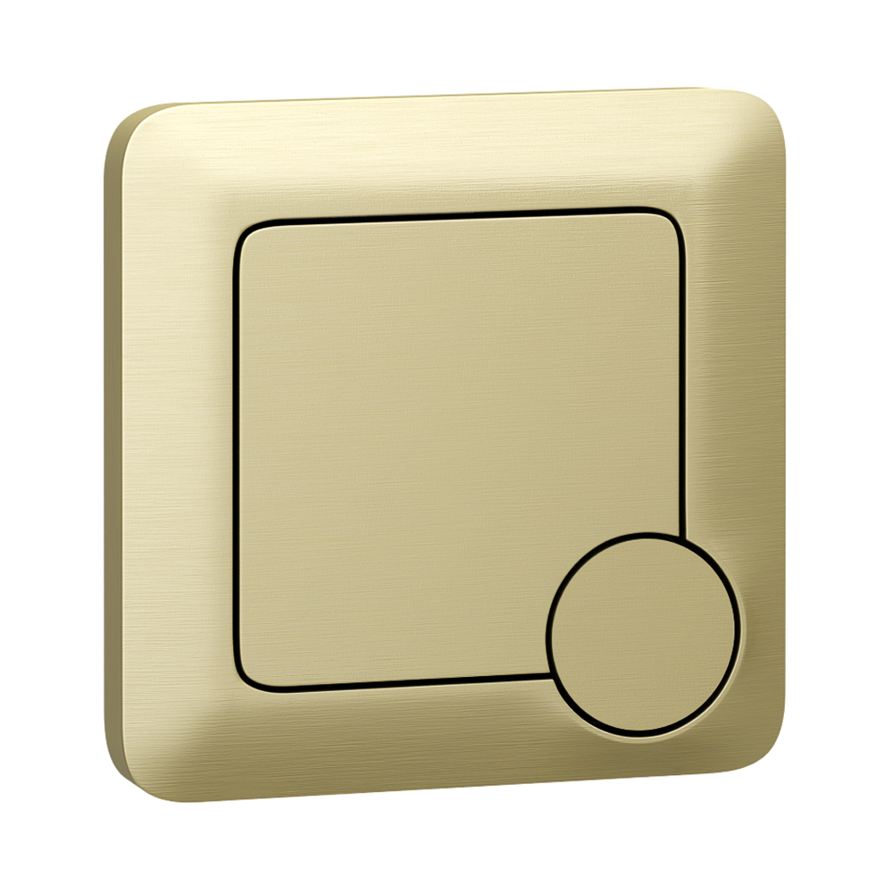 Arezzo Modern Brushed Brass Square Flush Plate - 70 X 70mm 1 Arezzo Modern Brushed Brass Square Flush Plate - 70 X 70mm