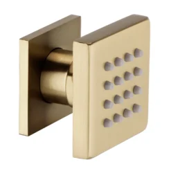 Arezzo Brushed Brass Body Jet - 1 X Slim Square Jet -Victorian Plumbing Shop azsqjbb detail04