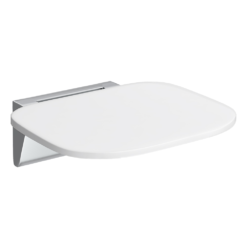 Arezzo Slim Fold-Away Shower Seat White -Victorian Plumbing Shop azst3 d4