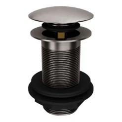 Arezzo Gunmetal Grey Unslotted Click Clack Basin Waste