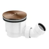 Arezzo Brushed Copper 90mm High Flow Shower Tray Waste -Victorian Plumbing Shop b9sw n