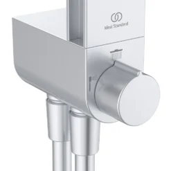 Ideal Standard Ceraflow Alu+ Silver Shower Kit With Fixed Head & Handset -Victorian Plumbing Shop bd585si