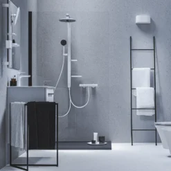 Ideal Standard Ceraflow Alu+ Silver Shower Kit With Fixed Head & Handset -Victorian Plumbing Shop bd585si l6