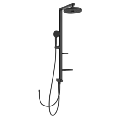 Ideal Standard Ceraflow Alu+ Silk Black Shower Kit With Fixed Head & Handset -Victorian Plumbing Shop bd585xg