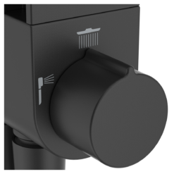 Ideal Standard Ceraflow Alu+ Silk Black Shower Kit With Fixed Head & Handset -Victorian Plumbing Shop bd585xg d5