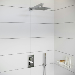 Orchard Derwent Thermostatic Twin Square Shower Valve Set With Handset -Victorian Plumbing Shop c412511 l1