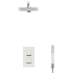 Orchard Derwent Thermostatic Twin Square Shower Valve Set With Handset