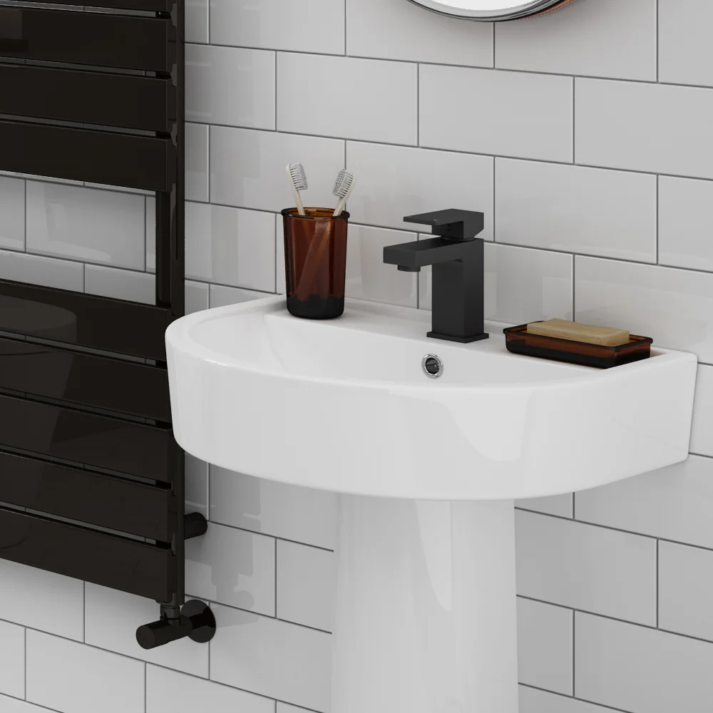 Arezzo Square Matt Black Basin Mono Mixer Tap 6 Arezzo Square Matt Black Basin Mono Mixer Tap - Image 6