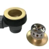 Arezzo Brushed Brass Easy Clean Click Clack Bath Waste With Overflow -Victorian Plumbing Shop cbw01bb detail2