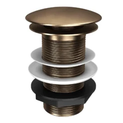 Chatsworth Antique Brass Unslotted Click Clack Basin Waste