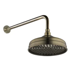 Chatsworth 1928 Antique Brass Traditional Shower With Concealed Valve + 8" Head -Victorian Plumbing Shop ch24vabpk1 d1n