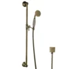 Chatsworth 1928 Antique Brass Traditional Shower W. Concealed Valve, 8" Head + Slide Rail Kit
