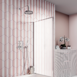 Chatsworth 1928 Traditional Push-Button Shower Valve Pack With Handset + Rainfall Shower Head -Victorian Plumbing Shop cht pb pk2 d5