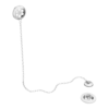 Chatsworth Extended Retainer Bath Waste, Overflow With Plug And Link Chain Chrome -Victorian Plumbing Shop chtexrbw l4
