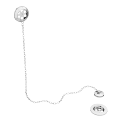 Chatsworth Extended Retainer Bath Waste, Overflow With Plug And Link Chain Chrome