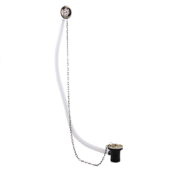 Chatsworth Antique Brass Extended Retainer Bath Waste, Overflow With Plug And Link Chain -Victorian Plumbing Shop chtexrbwab l