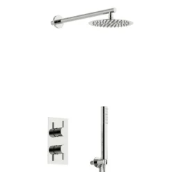 Orchard Eden Thermostatic Twin Round Shower Valve Set With Handset -Victorian Plumbing Shop cnsetrd l42