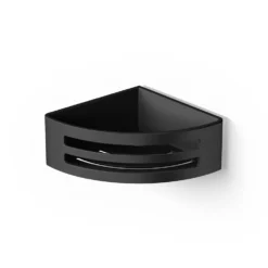 Hib. Black Corner Shower Basket With Removable Tray Black