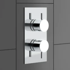 Cruze Twin Round Concealed Shower Valve - Chrome -Victorian Plumbing Shop crsvc01 d7