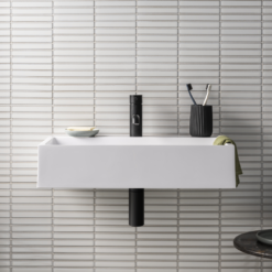 Arezzo Round Matt Black Basin Mono Mixer Tap -Victorian Plumbing Shop cru20blk d5