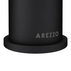 Arezzo Round Matt Black Basin Mono Mixer Tap -Victorian Plumbing Shop cru40blk d2a