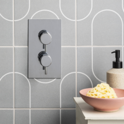 Cruze Twin Round Concealed Shower Valve - Chrome -Victorian Plumbing Shop crz scv pk d2a