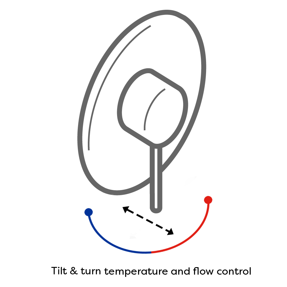 Cruze Modern Concealed Manual Shower Valve - Chrome 3 Cruze Modern Concealed Manual Shower Valve - Chrome - Image 3