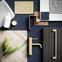 Arezzo Round Brushed Brass Basin Mono Mixer Tap -Victorian Plumbing Shop ct022 bb d1a