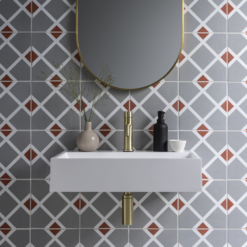 Arezzo Round Brushed Brass Basin Mono Mixer Tap -Victorian Plumbing Shop ct022 bb d7a