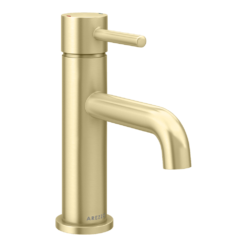 Arezzo Round Brushed Brass Basin Mono Mixer Tap -Victorian Plumbing Shop ct022 bb l5