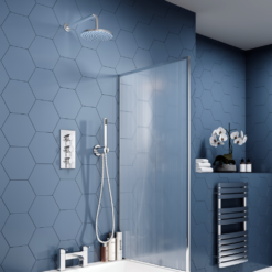 Cruze Triple Round Concealed Thermostatic Shower Valve - Chrome -Victorian Plumbing Shop cvt002 d7