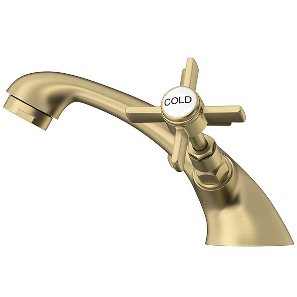Orchard Dulwich Brushed Brass Cloakroom Basin Mixer Tap 1 Orchard Dulwich Brushed Brass Cloakroom Basin Mixer Tap