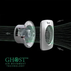 Xpelair Simply Silent Timer & Humidistat Square Extractor Fan 100mm -Victorian Plumbing Shop dx100hts d2