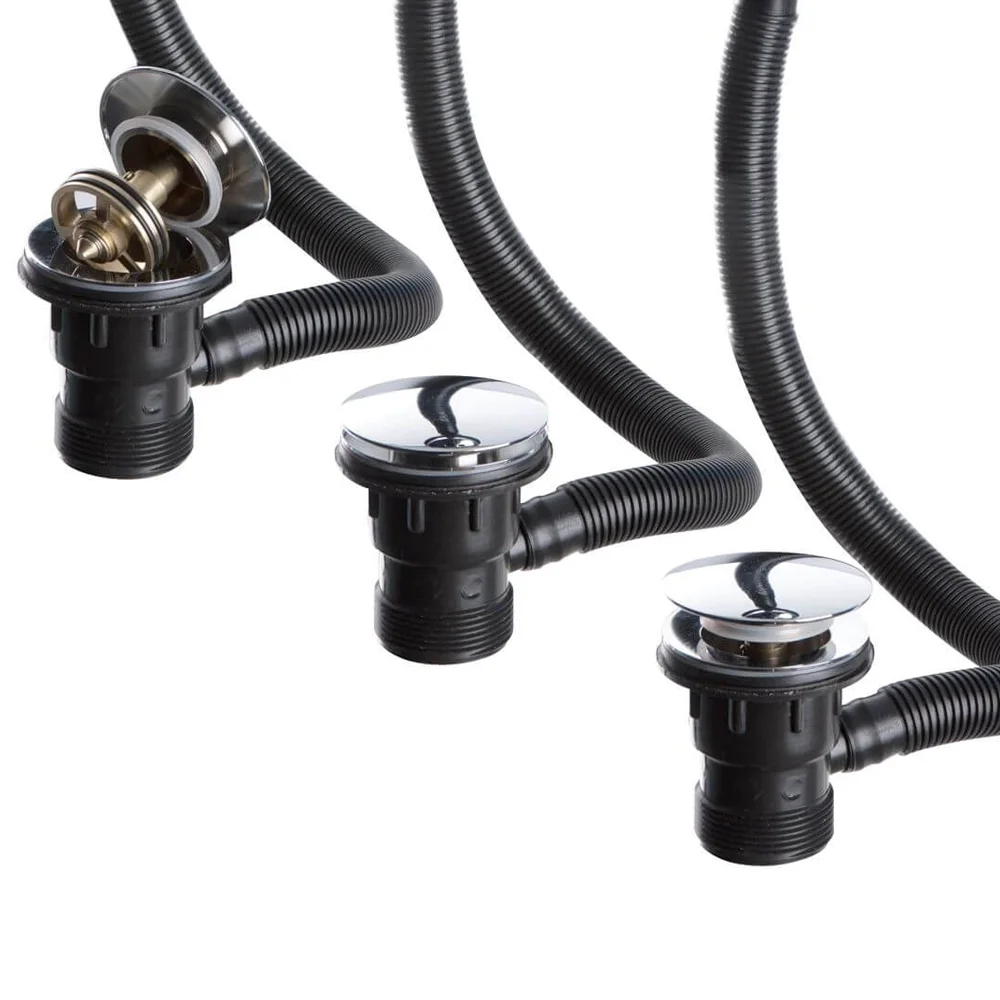 Modern Easy Clean Chrome Click Clack Bath Waste With Overflow 2 Modern Easy Clean Chrome Click Clack Bath Waste With Overflow - Image 2