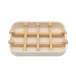 EcoDelux Bamboo Soap Dish White -Victorian Plumbing Shop ecodxsd d1