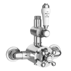 Trafalgar Traditional Exposed Twin Shower Valve Chrome
