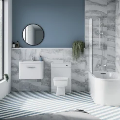 Montreal Wall Mounted Thermostatic Bath Shower Valve (Bottom Outlet)