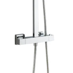 Summit Modern Square Thermostatic Shower Mixer - Chrome -Victorian Plumbing Shop egck01detail3