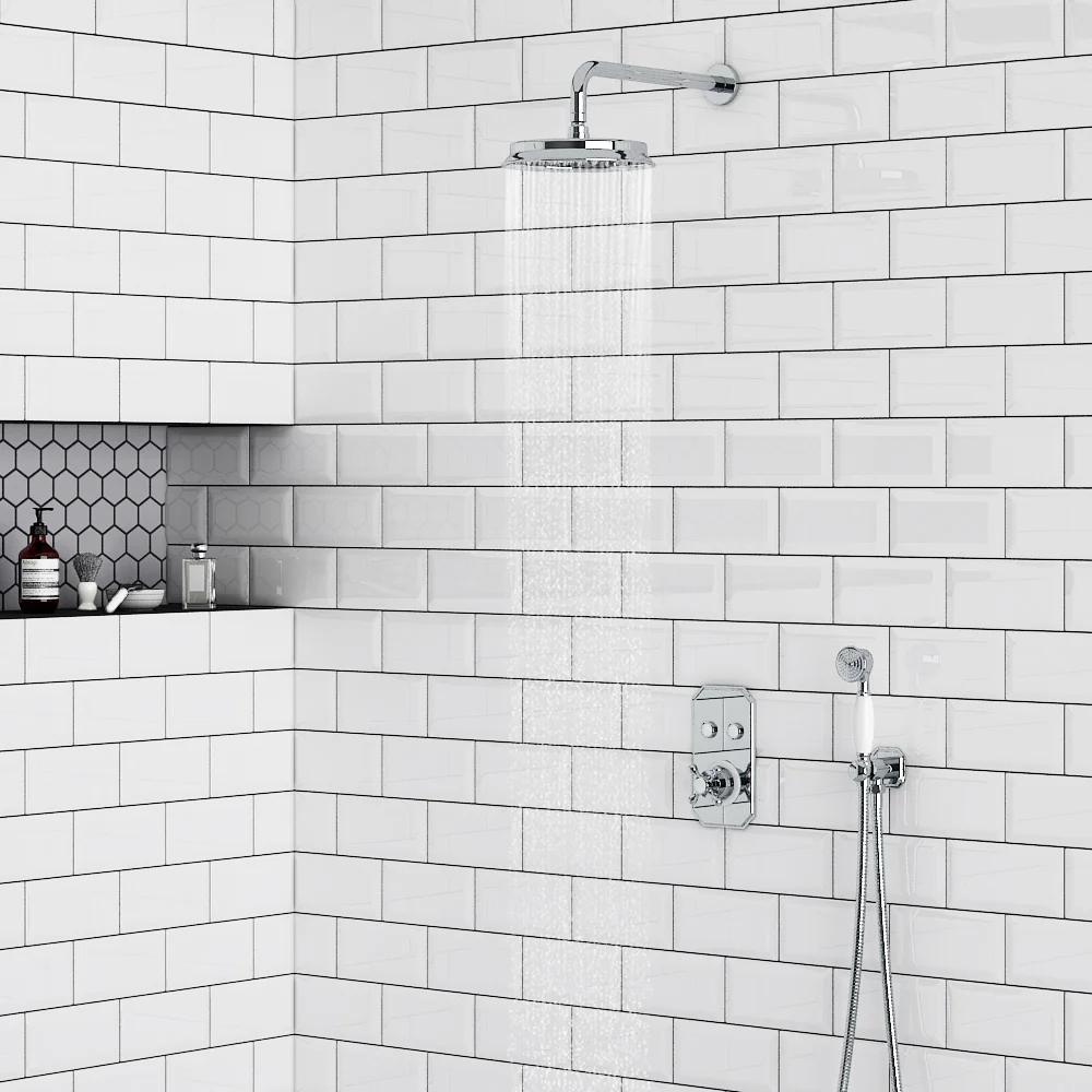 Chatsworth 1928 Traditional Two Outlet Push-Button Shower Valve 3 Chatsworth 1928 Traditional Two Outlet Push-Button Shower Valve - Image 3