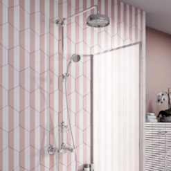 Chatsworth Thermostatic Shower With Diverter, Rigid Riser & Fixed Head -Victorian Plumbing Shop egtck10 l3