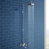 Chatsworth Thermostatic Shower Bar Valve With Rigid Riser & Bath Tap -Victorian Plumbing Shop egtck12 nwl